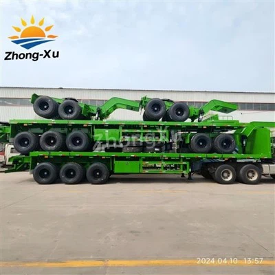 8-axle Heavy-duty Full Flatbed Semi Trailer